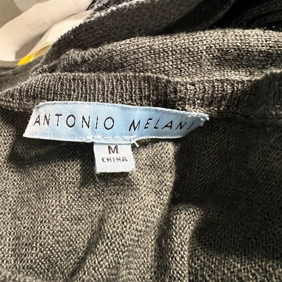 Antonio Melani Charcoal Gray Relaxed Fit Sweater Size M - Picture 10 of 10